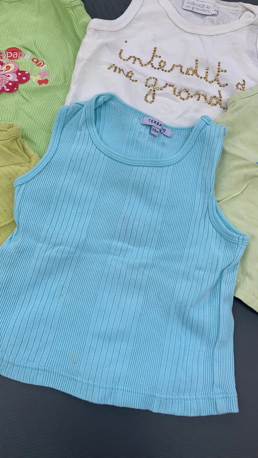 Lot débardeur vêtement bébé fille 24 mois enfant 2 ans garde robe – photo 4
